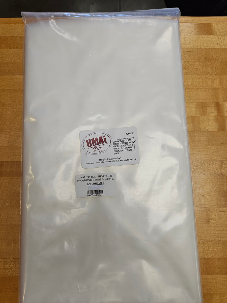 Umai Dry Bulk Short Loin Pack/Brisket Bone In 40cm X 70cm 25 per pkg